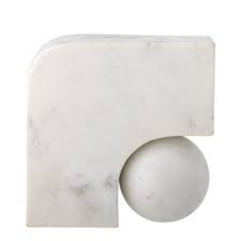 Abbelin Candle Holder White Marble