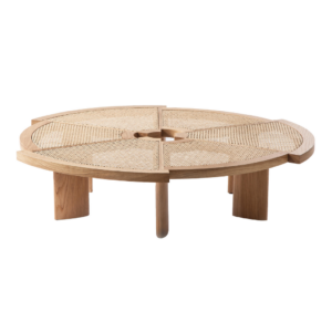 Japandi Artisanal Rattan Coffee Table